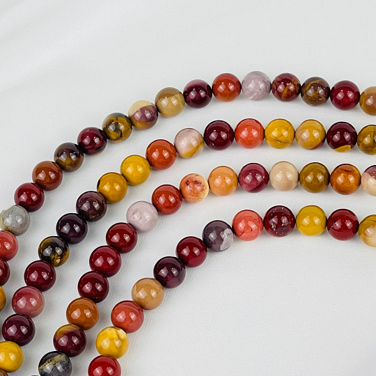 Бусины из Яшмы "Мукаит" (36 бусин), Артикул: 078292 - изображение товара №2