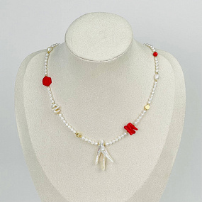 Колье из Жемчуга и Коралла