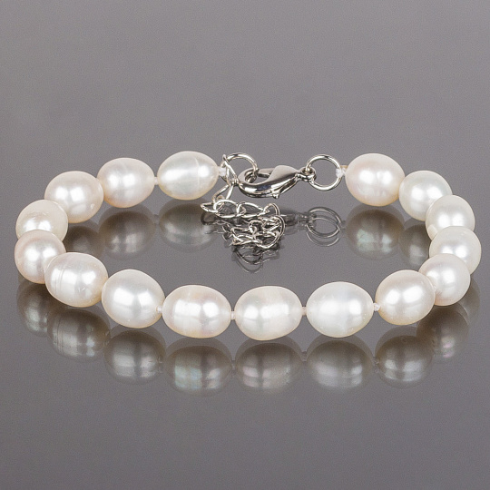 Браслет из Жемчуга белого (Китай), Артикул: 076828 - изображение товара №1