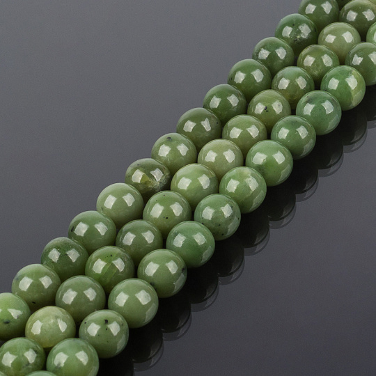 Бусины для украшений из Нефрита (65 бусин), Артикул: 087614 - изображение товара №1