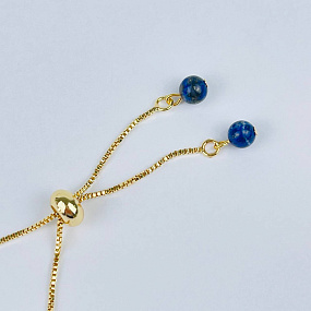 Браслет регулируемый с Лазуритом, Артикул: 081849 - изображение товара №3