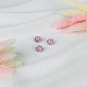 Бусины для украшений из Кунцита (3 шт), Артикул: 116278 - изображение товара №1