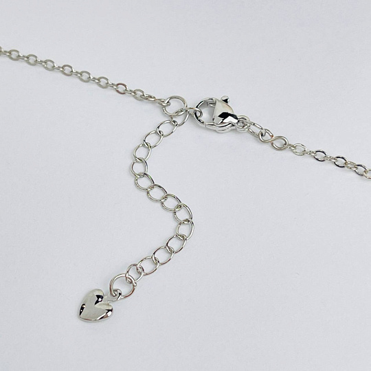 Колье на цепочке с необработанным Аквамарином, Артикул: 119878 - изображение товара №3