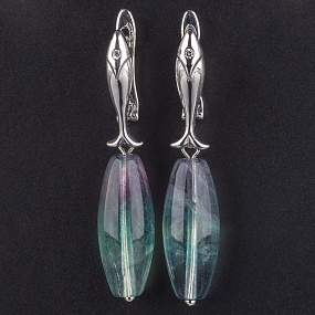 Серьги с Флюоритом