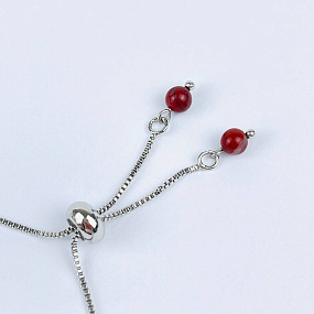 Браслет регулируемый из кирпичной Яшмы, Артикул: 117892 - изображение товара №4