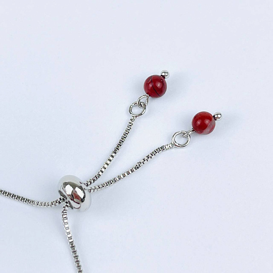 Браслет регулируемый из кирпичной Яшмы, Артикул: 117892 - изображение товара №4