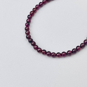 Браслет из камня Гранат (Пироп), Артикул: 072984 - изображение товара №4