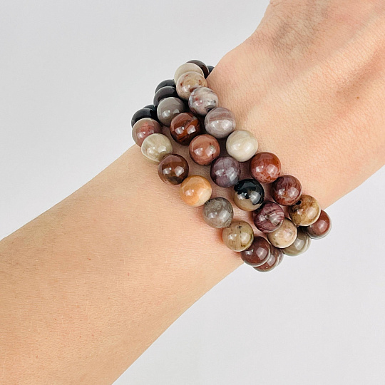 Бусины для украшений Окаменелое дерево (45 бусин), Артикул: 107384 - изображение товара №2