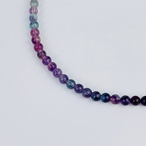 Четки буддийские (Мала) из Флюорита, Аметиста и Горного Хрусталя (108 бусин), Артикул: 116692 - изображение товара №3