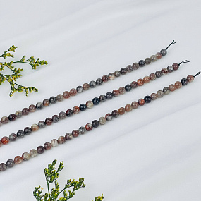 Бусины для украшений из Лунного и Солнечного камня (50 бусин), Артикул: 117044 - изображение товара №3