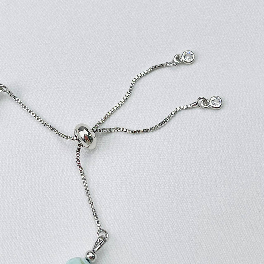 Браслет регулируемый из Ларимара, Артикул: 115475 - изображение товара №4