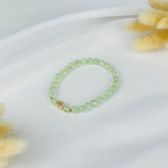 Браслет со вставкой из Пренита, Артикул: 093007 - изображение товара №2