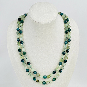 Колье из Пренита и Мохового агата, Артикул: 117819 - изображение товара №2