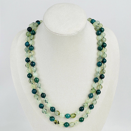 Колье из Пренита и Мохового агата, Артикул: 117819 - изображение товара №2