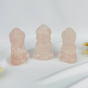 Статуэтка Будда из Розового кварца, Артикул: 117311 - изображение товара №2