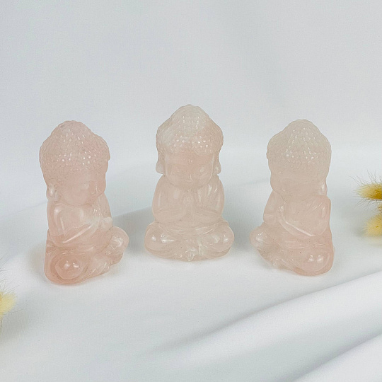 Статуэтка Будда из Розового кварца, Артикул: 117311 - изображение товара №2