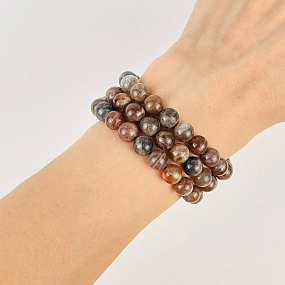 Бусины для украшений из Лунного и Солнечного камня (50 бусин), Артикул: 117046 - изображение товара №2