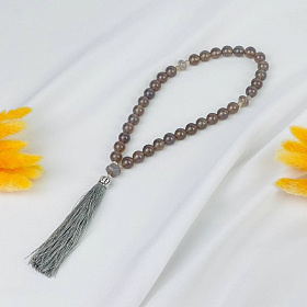 Четки из серого Агата (33 бусины)