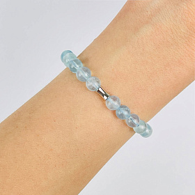 Браслет из Аквамарина со вставкой