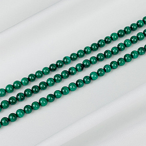 Бусины для украшений из Малахита (46 бусин)