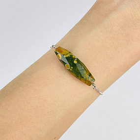 Браслет регулируемый из океанической Яшмы