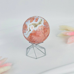 Шар из розового цветочного Агата