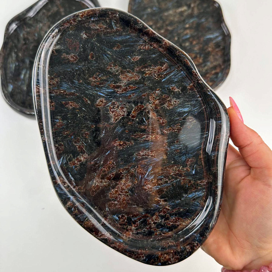 Блюдо из Арфведсонита (Нуумит), Артикул: 117114 - изображение товара №3