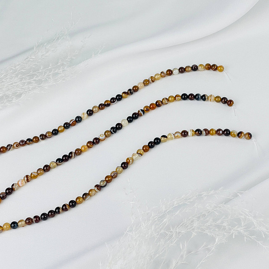 Бусины для украшений из кофейного Агата (60 бусин), Артикул: 088825 - изображение товара №3