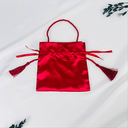 Мешочек: Атлас бордовый 1 шт., Артикул: 116516 - изображение товара №2