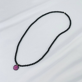 Бусы мужские из Турмалина и Корунда