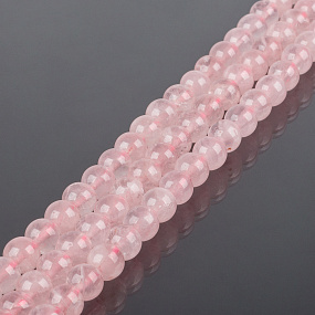 Бусины для украшений из Розового кварца (30 бусин), Артикул: 086714 - изображение товара №1