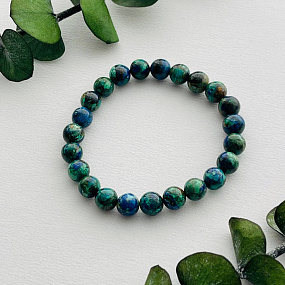 Браслет из Азурита и Хризоколлы