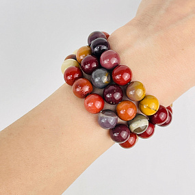 Бусины из Яшмы "Мукаит" (36 бусин), Артикул: 078292 - изображение товара №3