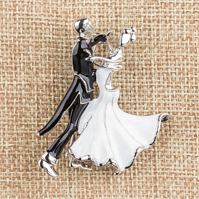 Брошь "Танцоры" Эмаль