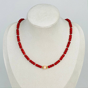 Колье из Коралла и Жемчуга