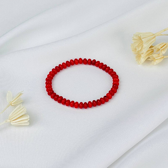 Браслет из красного Коралла, Артикул: 083130 - изображение товара №1