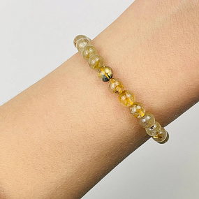 Браслет из Рутилового кварца "Волосатик", Артикул: 084561 - изображение товара №3