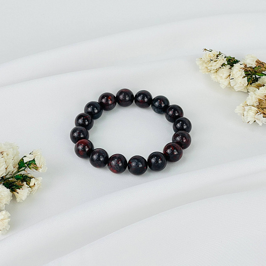 Браслет из Яшмы (Кровавик), Артикул: 117817 - изображение товара №3