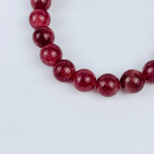 Браслет из Клубничного кварца, Артикул: 086528 - изображение товара №3