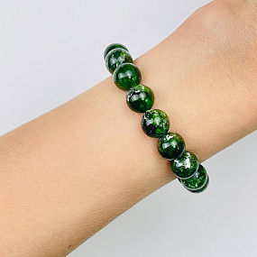 Браслет из Хромдиопсида, Артикул: 078064 - изображение товара №1