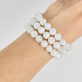 Бусины для украшений из Лунного камня (48 бусин), Артикул: 076988 - изображение товара №2