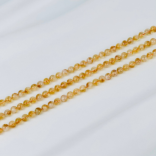 Бусины для украшений из Цитрина (60 бусин), Артикул: 082091 - изображение товара №1