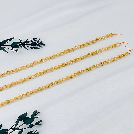 Бусины для украшений из Цитрина (60 бусин), Артикул: 082091 - изображение товара №3