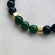 Браслет из черного Турмалина и Хромдиопсида