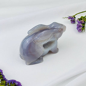 Кролик резной из Агата с жеодой, Артикул: 096852 - изображение товара №4