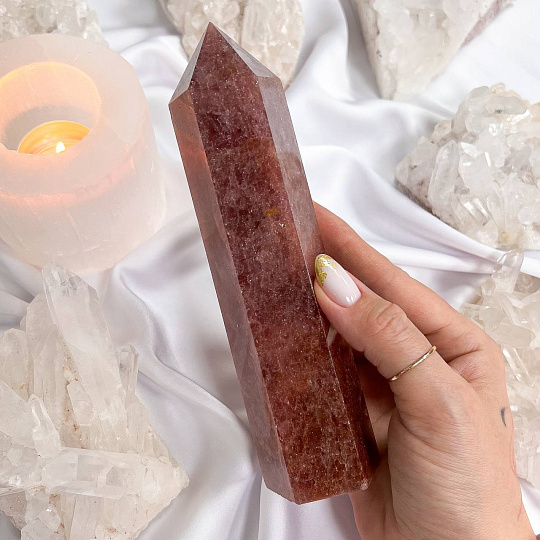 Кристалл-Генератор из Клубничного кварца, Артикул: 104929 - изображение товара №1