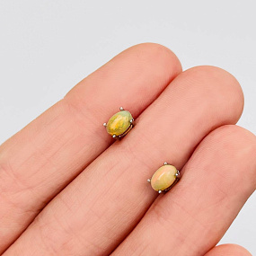 Серьги- пусеты из Опала, Артикул: 087084 - изображение товара №2