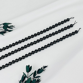 Бусины для украшений из черного Турмалина "Шерл", Артикул: 075247 - изображение товара №3