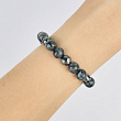 Браслет регулируемый из Лабрадора (Лаврикит) и Гематита
