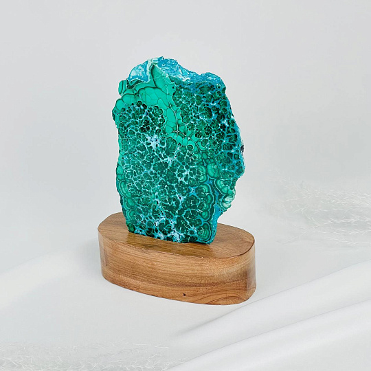 Срез Хризоколлы в Малахите на подставке, Артикул: 116178 - изображение товара №3